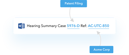 Auto-tagging of case references