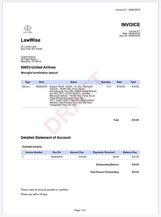 Effortlessly create detailed invoices