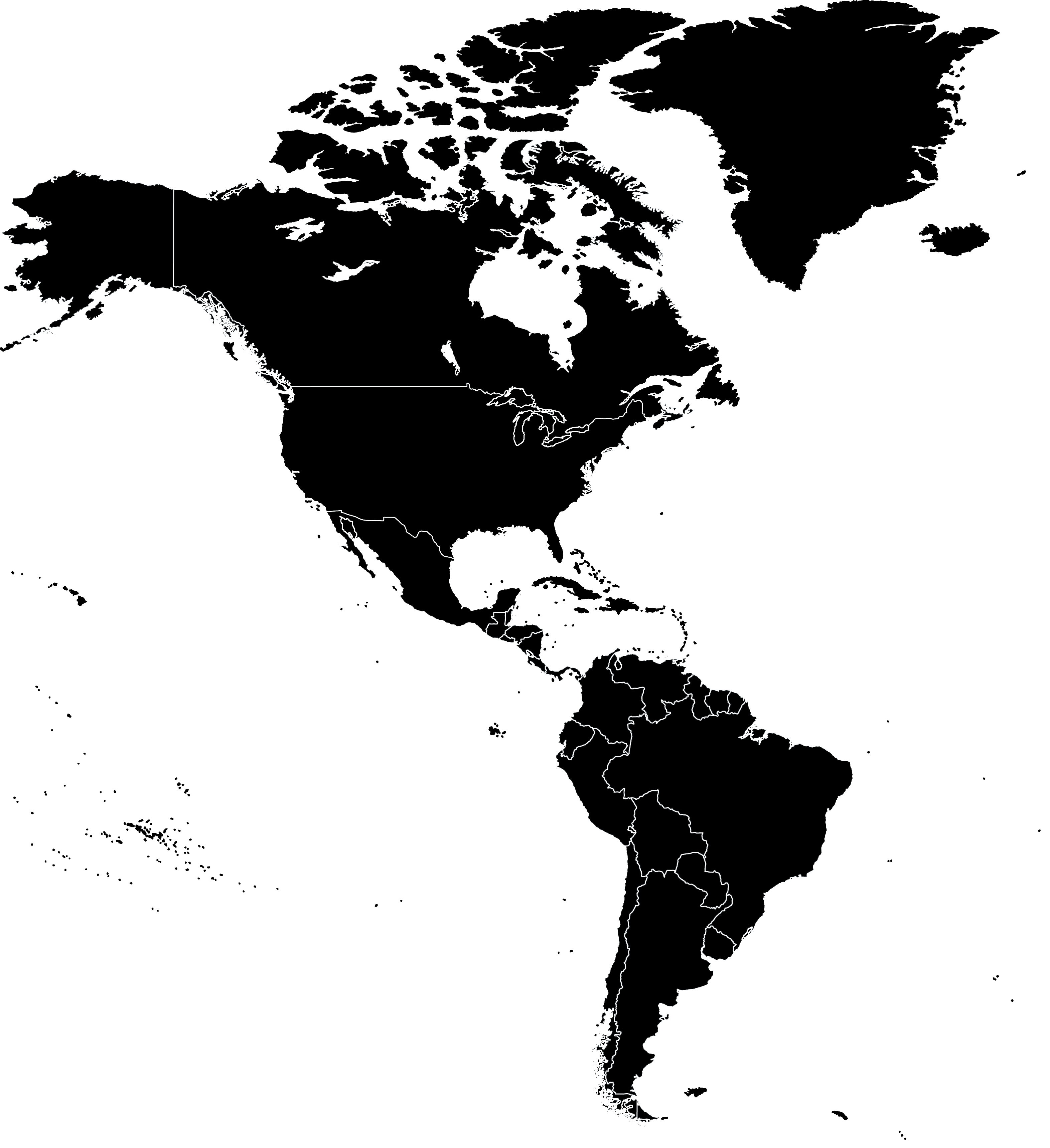 america canada map